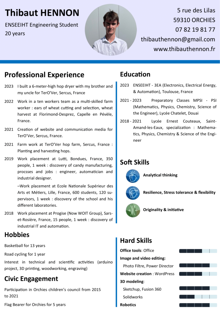 CV English Thibaut Hennon