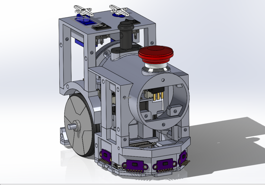 PAMI, petit actionneur mobile indépendant, robot de la coupe de France de robotique 2024 sur SolidWorks